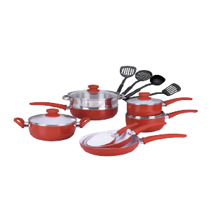 Gazi Non-Stick Cookware Set - PRC-16C Red
